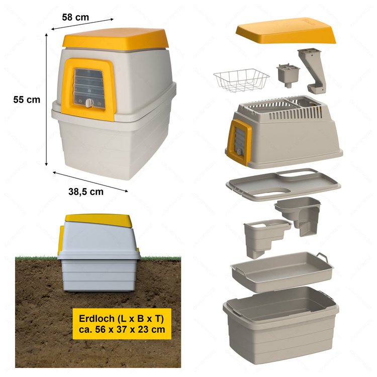 KERBL Kaninchenbau Bunny Base, Erdhöhle für Kaninchen